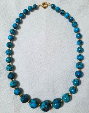 Egyptian turquoise and gold beaded necklace.jpg