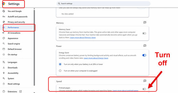 turn off Preload Pages.gif