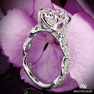 Custom 6 Prong Twisted Diamond Engagement Ring