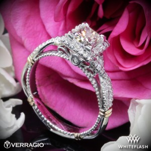 Verragio D-106P Princess Halo Diamond Engagement Ring