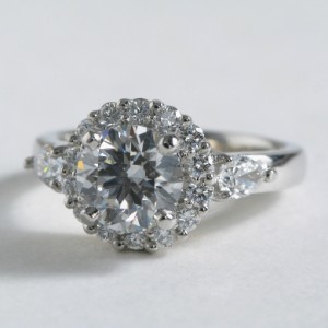 Truly Zac Posen Halo Diamond Engagement Ring