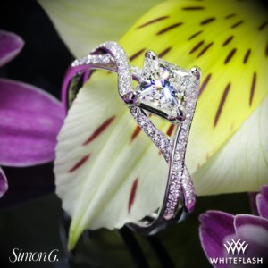 Simon G Fabled Diamond Engagement Ring set with 0.701ct A CUT ABOVE Princess