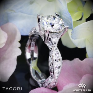 Tacori Classic Crescent Twist Diamond Engagement Ring set with 1.703ct A CUT ABOVE