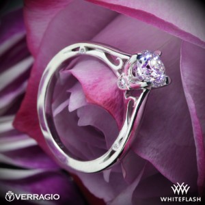 Verragio Cathedral Solitaire Engagement Ring set with a 0.84ct Expert Selection