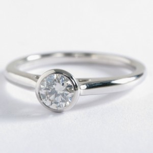 Bezel Set Solitaire Engagement Ring