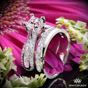 Custom Diamond Engagement and Wedding Rings set with a 0.92ct A CUT ABOVE
