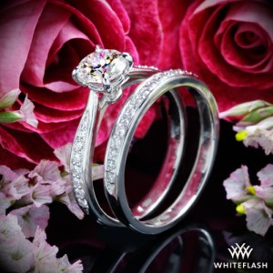 Legato Sleek Line Diamond Engagement and Wedding Rings
