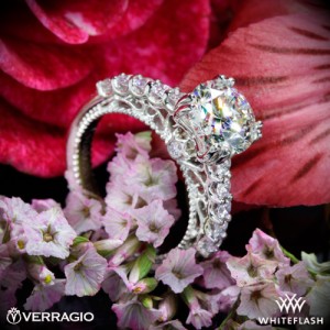 Custom Verragio Diamond Engagement Ring set with a 1.748ct A CUT ABOVE