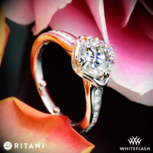 Ritani Modern Channel Set Diamond Engagement Ring
