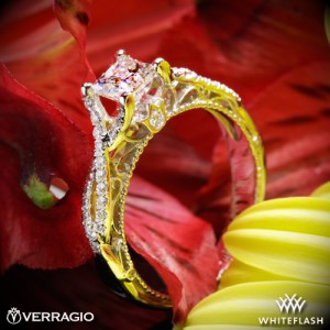 Verragio Pave Twist Diamond Engagement Ring set with a 0.716ct A CUT ABOVE