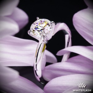 Classic 4 Prong Solitaire Engagement Ring set with a 0.901ct Expert Selection