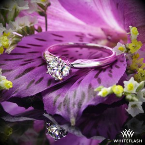 Classic 6 Prong Solitaire Engagement Ring set with a 0.678 A CUT ABOVE