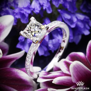 Semi Custom Eternity Channel Bead-Set Diamond Engagement Ring with Milgrain