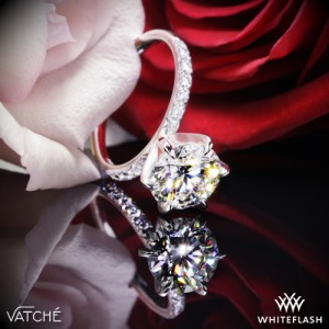 Vatche Charis Pave Diamond Engagement Ring with a 2.222ct A CUT ABOVE