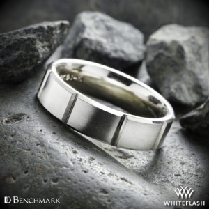 Benchmark Chambered Satin Wedding Ring from Benchmark