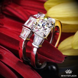 Baguette Diamond Engagement and Wedding Rings with a 1.043ct Expert Selection