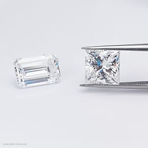 2 Carat Princess Cut and Emerald Cut Diamond
