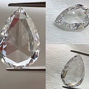 1.01CT ROSE CUT PEAR E VVS2 GIA#5286812045