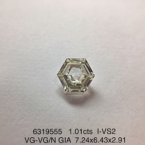 1.01CT STEP CUT HEXAGONAL I VS2 GIA#6251182324