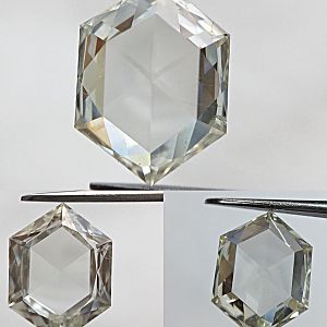 2.01CT ROSE CUT HEXAGONAL J SI1 NONE CERT