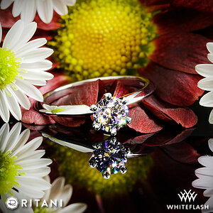 Ritani Six-Prong Knife-Edge Solitaire Engagement Ring