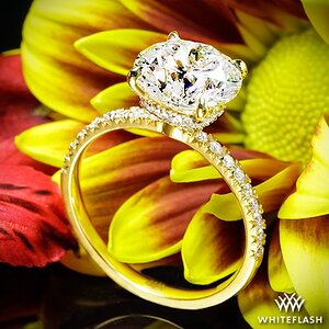 Customized French-Set Diamond Engagement Ring