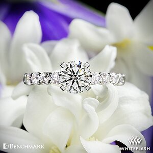 Benchmark Crescent Wedding Engagement Ring