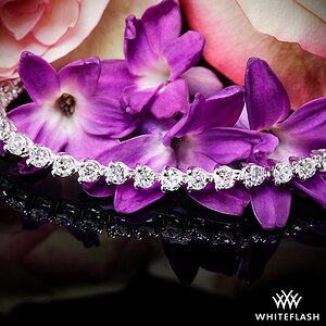 Three-Prong Diamond Tennis Bracelet