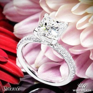 Simon G. Delicate Diamond Engagement Ring