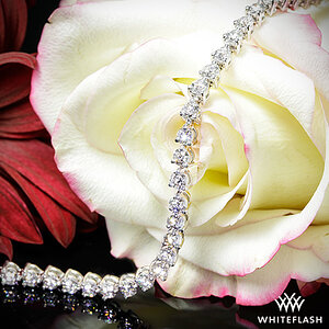 Three-Prong Diamond Tennis Bracelet