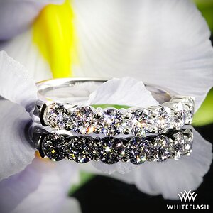 Seven Stone Shared-Prong Diamond Wedding Ring