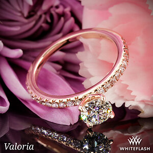 Valoria Petite Pave Diamond Engagement Ring