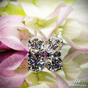 "W-Prong" Diamond Earrings