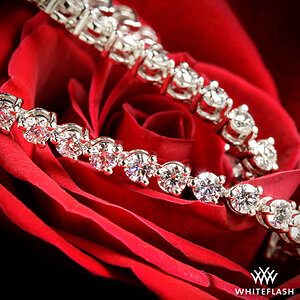 Three-Prong Diamond Tennis Bracelet