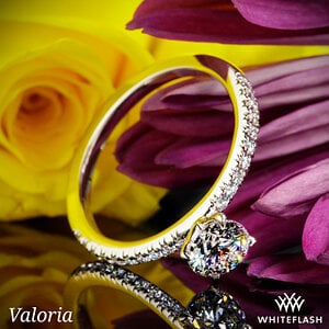 Valoria Petite Pave Diamond Engagement Ring