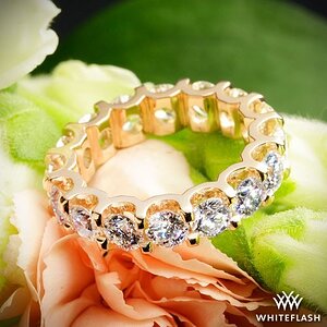 Annette's U-Prong Eternity Diamond Wedding Ring