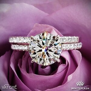 Vatche Saran Diamond Engagement Ring with Matching Band