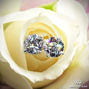 4-Prong Martini Diamond Earrings