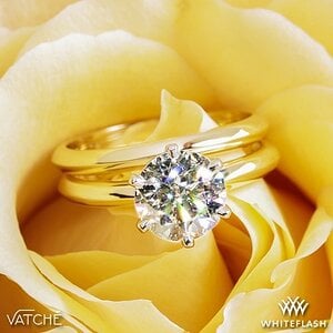 Vatche 6-Prong Solitaire Engagement Ring with Matching Wedding