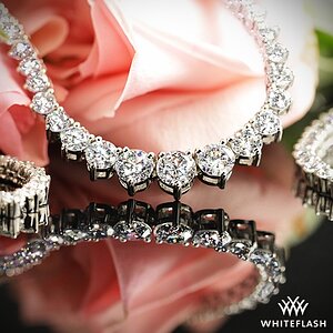 Media 'Three-Prong Graduate Lab Created Diamond Tennis Necklace' in category 'Whiteflash'