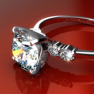 1212 - Common Prong Four Stone Engagement Ring