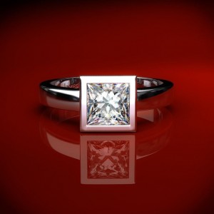 11112 - Bezel Set Solitaire Engagement Ring