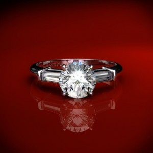 1233 - Tapered Baguette Engagement Ring