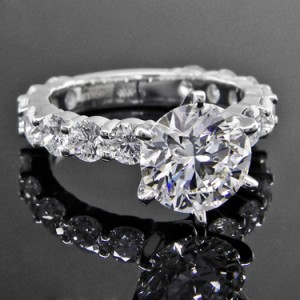 Custom Platinum Ring with Whiteflash ACA