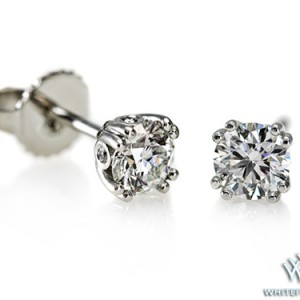 U-Prong Earrings with Four Suprise Diamonds