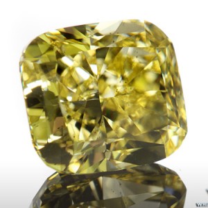3.50ct Fancy Intense Yellow Cushion Diamond
