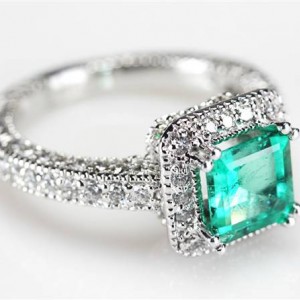 Whiteflash Emerald Diamond Engagement Ring