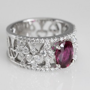 Whiteflash Ruby Lace Diamond Engagement Ring