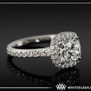 Whiteflash Custom Halo 3/4 Diamond Engagement Ring