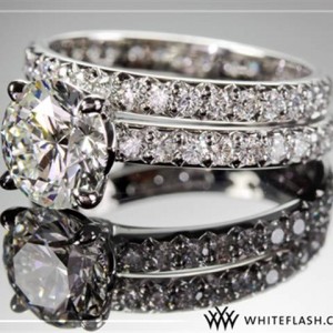 Custom Platinum Wedding Set by Whiteflash.com